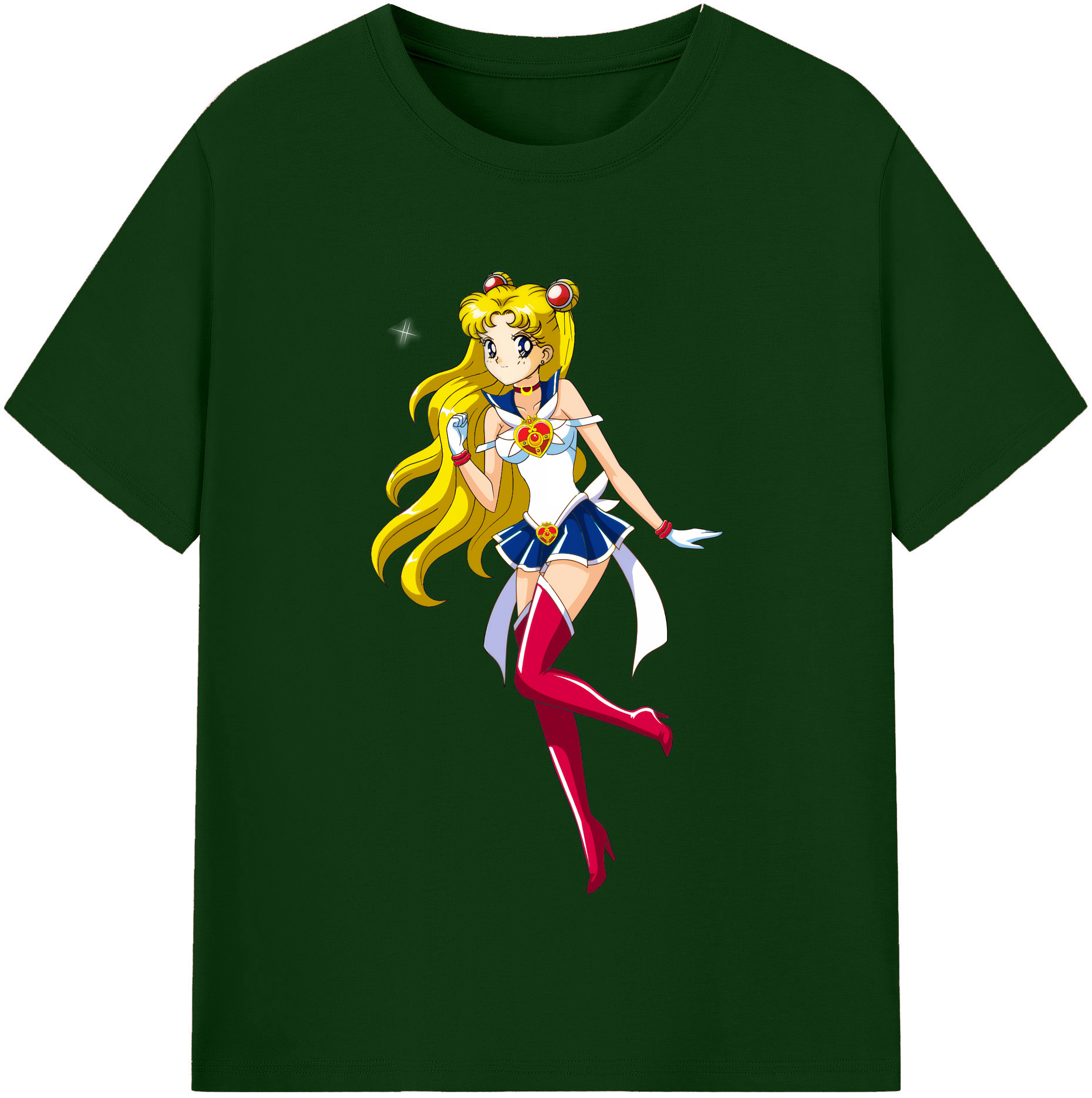 （画像用） 美少女戦士セーラームーン 月野 うさぎ つきの うさぎ Sailor Moon Tsukino Usagi 綿100％半袖Tシャツ（フロントプリント）